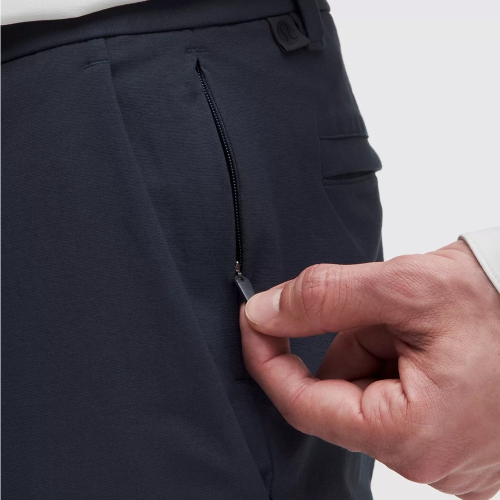 Lululemon Men’s ABC Slim Stretch Cotton Versatwill Trouser Chino Navy Blue Pants - Picture 5 of 16